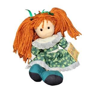 Kiddiefun Allied Sinead Irish Rag Doll Shamrock Green Dress‎ Red Hair Toy Plush